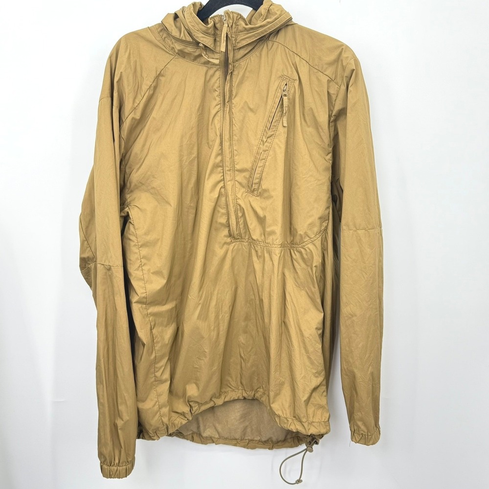 WT Tactical Windshirt 1/2 Zip Jacket Men L Nylon Gorpcore Military Coyote USA